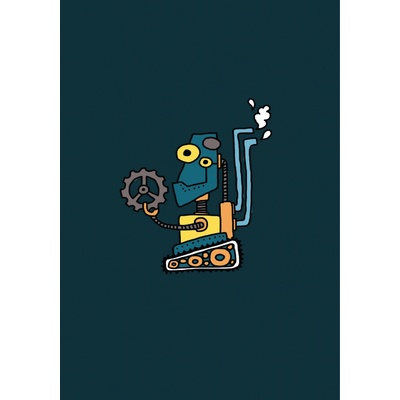Látka funkčná teplákovina PANEL L 40x60 robot Bob by Takoy®