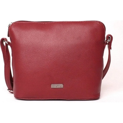 Malá kožená crossbody kabelka HGL no. 174 tmavěčervená