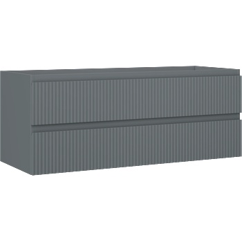 Mexen Rivel шкаф за баня под мивка 120 см, 2 чекмеджета, релефен, графит мат - 91A20-12047-2-BFF66 (91A20-12047-2-BFF66)