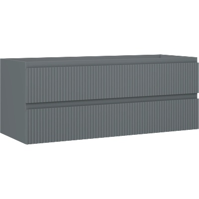 Mexen Rivel шкаф за баня под мивка 120 см, 2 чекмеджета, релефен, графит мат - 91A20-12047-2-BFF66 (91A20-12047-2-BFF66)