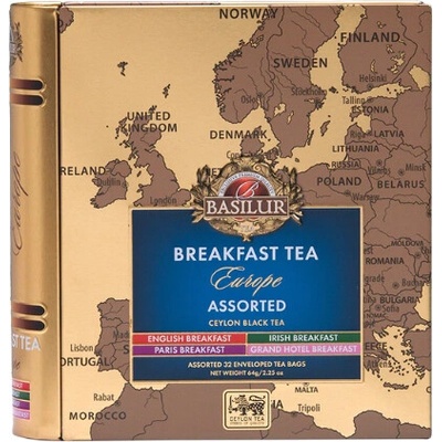 Basilur European Breakfast Tea Book Assorted 32 x 2 g