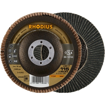 RHODIUS Lamelový brusný kotouč LGZ F 115 x 22,23 TOPline 205499