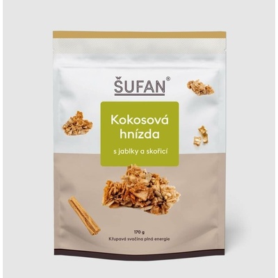 ŠUFAN Kokosová hnízda s jablky a skořicí 170 g