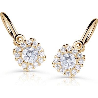 Danfil detské náušnice C5543 zo žltého zlata White brizura