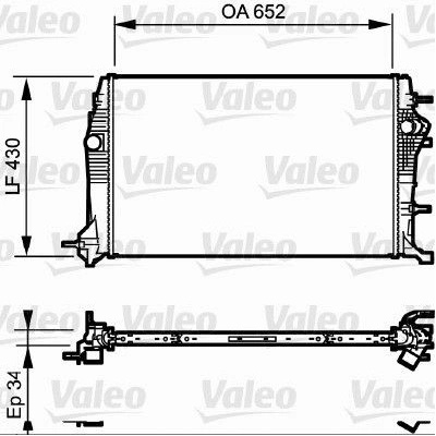 Chladič motora VALEO 735181