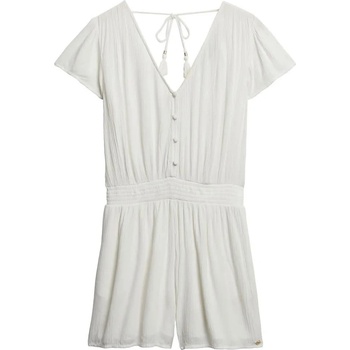 SUPERDRY Printed short sleeve romper - White (Off White)