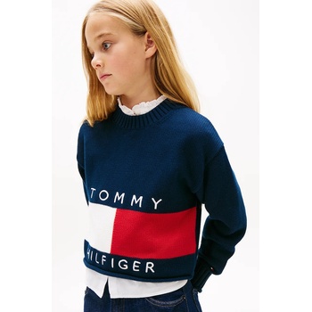 Tommy Hilfiger Детски памучен пуловер Tommy Hilfiger (KG0KG08922.128.176.PPY2)