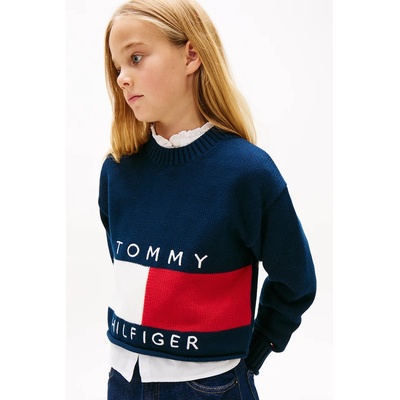 Tommy Hilfiger Детски памучен пуловер Tommy Hilfiger (KG0KG08922.128.176.PPY2)