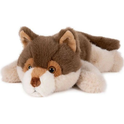 Teddies Vlk ležiaci plyšový plnený guličkami 24 x 35 cm