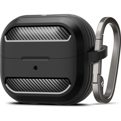 Spigen Калъф с метален държач за Samsung Galaxy Buds 3/3 Pro Spigen - Rugged Armor - черен