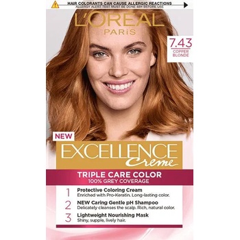L'Oréal L'Oréal Еxcellence Боя за коса, 7.43 Copper Blonde