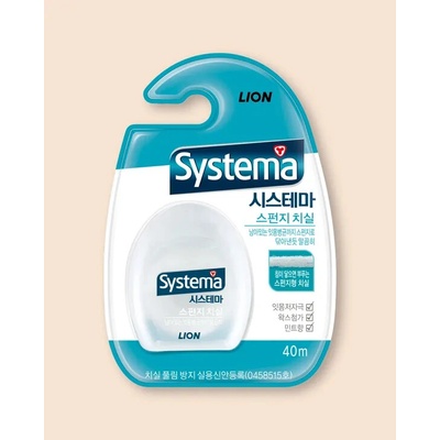 Lion Systema Sponge Dental Floss Transparent 40 m