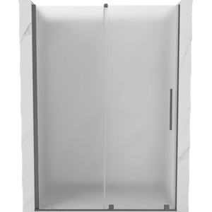 Mexen Velar плъзгаща се душ врата 150 см, матирана, gun metal - 871-150-000-31-95 (871-150-000-31-95)