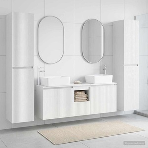 vidaXL Комплект мебели за баня 5 бр. Бял гланц 33 x 34, 5 x 160 см (3406037)