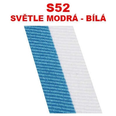 Stuha světle modrá bílá