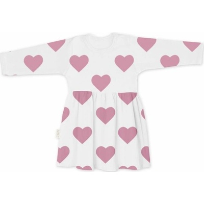 Body šaty pre bábätko SWEET s dlhým rukávom Biela