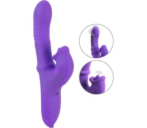 Sweet Smile Thrusting Vibrator with a Moving Ring