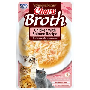 Inaba Foods Ciao Broth котешка супа с пиле и сьомга 40 г