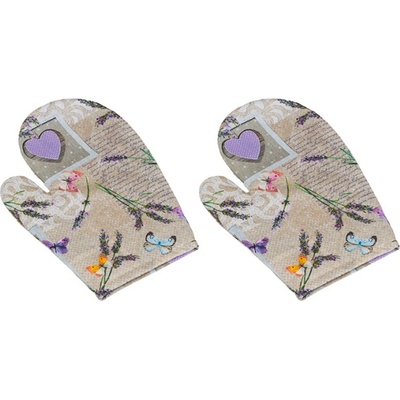 Bellatex Patchwork Fialová Šedá Kuchyňská chňapka 2 ks 28 x 18 cm