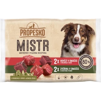 Propesko Mistr s hovädzím a zverinou v omáčke 4 x 85 g