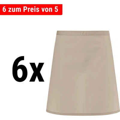 G.Gastro 6 ks Karlowsky Zástěra do pasu Basic písková D9785715