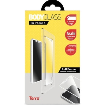 Torrii Протектор от закалено стъкло /Tempered Glass/ Тorrii BodyGlass IP8-BDG-02, Apple iPhone XS, iPhone X, бяла рамка (IP8-BDG-02)