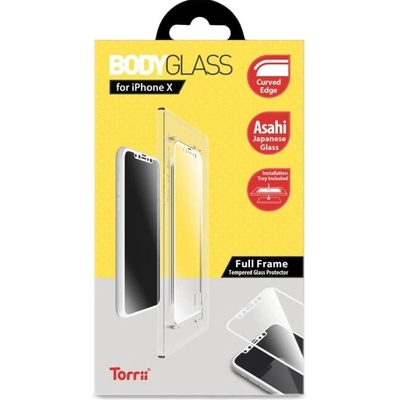 Torrii Протектор от закалено стъкло /Tempered Glass/ Тorrii BodyGlass IP8-BDG-02, Apple iPhone XS, iPhone X, бяла рамка (IP8-BDG-02)