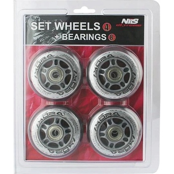 Sestava čirých PU koleček 70x24 + ložiska ABEC7 NILS Extreme