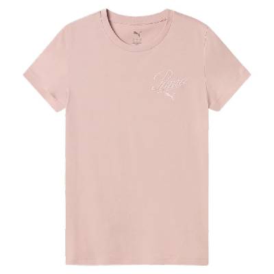 Тениска Puma Ess Script short sleeve T-shirt - Pink (Rose Quartz)