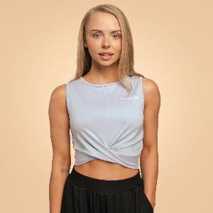GymBeam BeastPink Дамски кроп топ Breeze Dove XL
