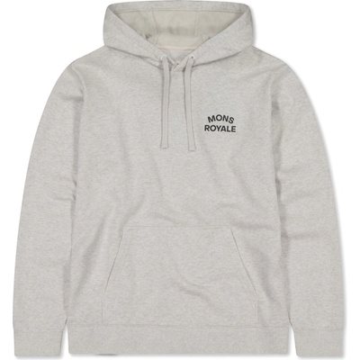 mikna MONS ROYALE INVERSION MERINO Hoodie light grey heather