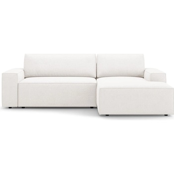 Micadoni Бял разтегателен ъглов диван от букле (десен ъгъл) Jodie - Micadoni Home (MIC_RCF_101_F1_JODIE1)