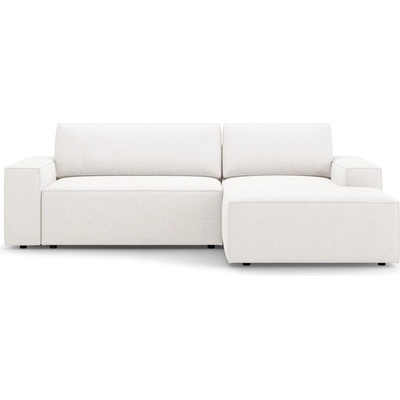 Micadoni Бял разтегателен ъглов диван от букле (десен ъгъл) Jodie - Micadoni Home (MIC_RCF_101_F1_JODIE1)