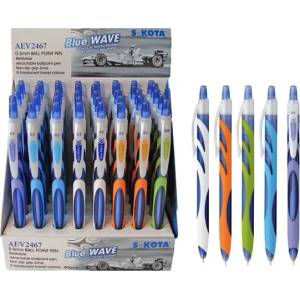 SaKOTA Химикалка Sakota Blue Wave с бутон за натискане в смесени цветове AEV2467 (AEV2467)