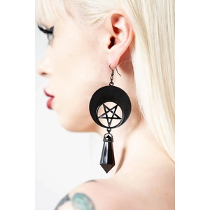 KILLSTAR обеци KILLSTAR - Crescent Charm - Черен - KSRA005195