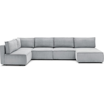 Bobochic Светлосив велурен променлив U-образен ъглов диван Nihad modular - Bobochic Paris (101213)
