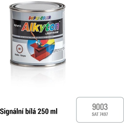 Rust Oleum Alkyton RAL 9003 signálna biela polomat, hladký polomat obsah 0,25l