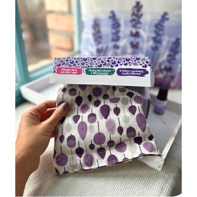 Lavandia Bedrohřej nahřívací polštářek s bio levandulí Les růžový