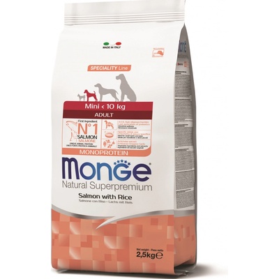 Monge Speciality Line Mini Adult Monoprotein losos ryža 2,5 kg
