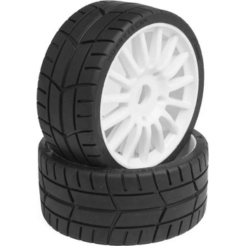 HOBBYTECH Challenge RALLY silniční profil nalepené gumy bílé disky 2 ks