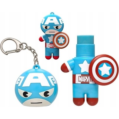 Lip Smacker Marvel Captain America Red White & Blue-Berry balzám na rty s ovocnou příchutí 4 g