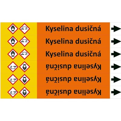 Nadrzenapalivo.cz Značení potrubí ISO 20560, kyselina dusičná PZAL 007048