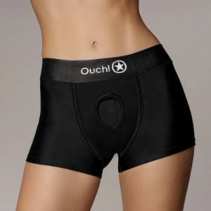 Shots Toys Вибриращи страп-он боксерки Ouch! Boxer