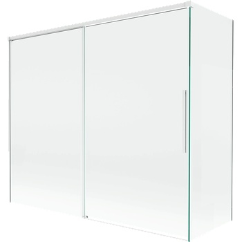 Mexen Rox душ параван за вана с две крила, плъзгащ се 180 + 80 x 150 см, прозрачен, бял - 8C9-180-080-20-00 (8C9-180-080-20-00)