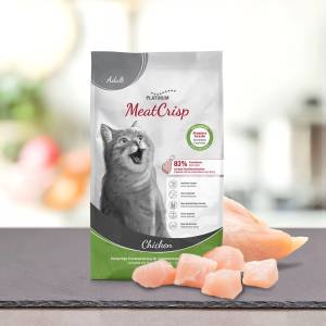 PLATINUM MeatCrisp Adult Chicken - Премиум суха храна за котки с 83% прясно пилешко месо 400гр/1.5кг - petvitaminhouse - 18,89 лв