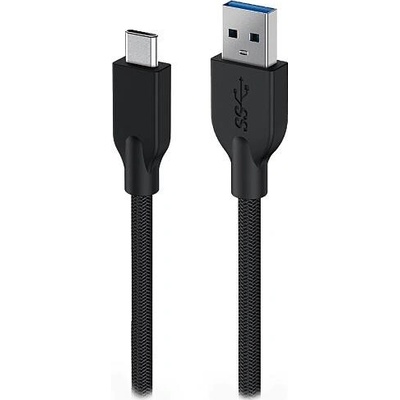 Genius 32590007400 nabíjecí ACC-A2CC-3A, USB-A na USB-C, 3A, QC3.0, opletený, 100cm, černý
