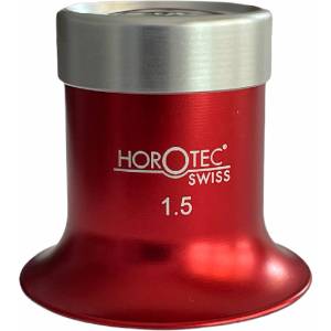 Horotec Лупа за очила Horotec MSA 00.031-1.5 с червен анодизиран алуминий и винт x6.5