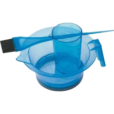 Sibel Tinting Kit Non-Slip Bowl, Brush & Measuring Jug Kompletní souprava k barvení Blue Transparent