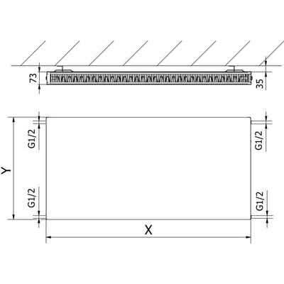 Mexen Flat CF21 600 mm x 1600 mm antracit