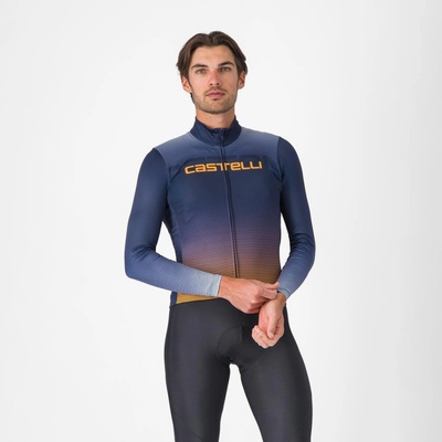 Castelli APICE THERMAL JERSEY belgian blue/vivid orange-winter sky 2025/2026